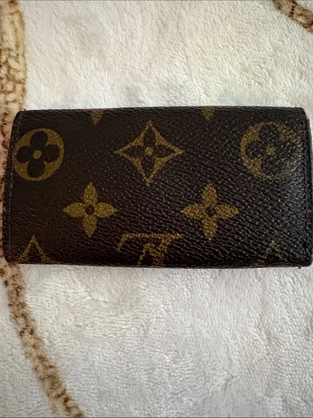 Louis Vuitton Monogram Key Holder Wallet in Brown and Gold